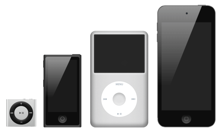 modèles de ipod