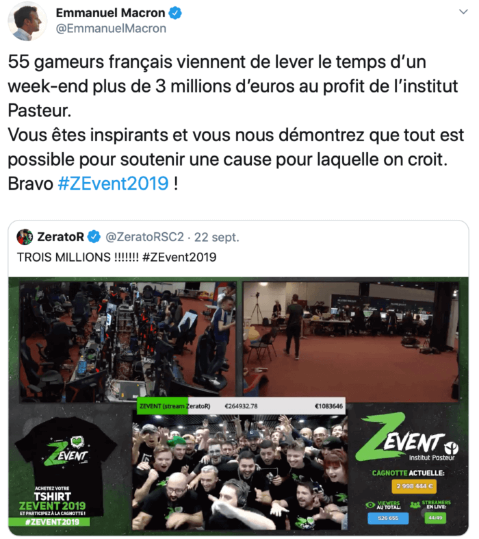 Le twit de Macron sur Pasteur